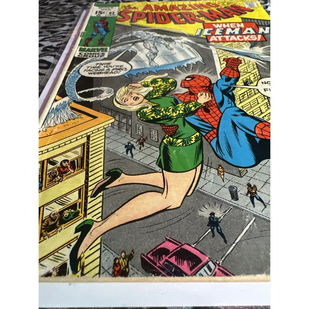 Marvel Comics Amazing Spider-Man #92  JAN - Bronze Age Spider-Man Iceman!